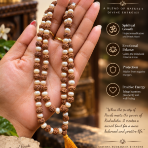 Rudra Shanti Mala (Rudraksha & Pearls Combination)