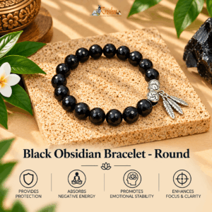 Black Obsidian Bracelet - Round